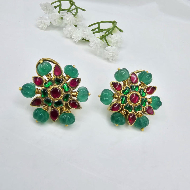 Kundan Pumpkin studs