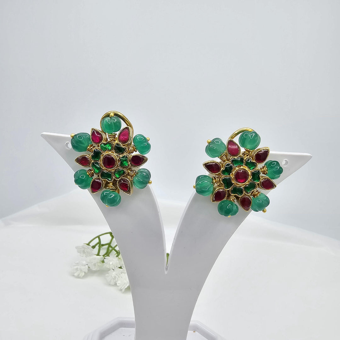 Kundan Pumpkin studs