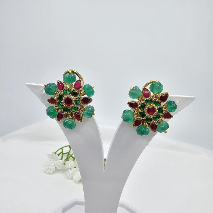 Kundan Pumpkin studs