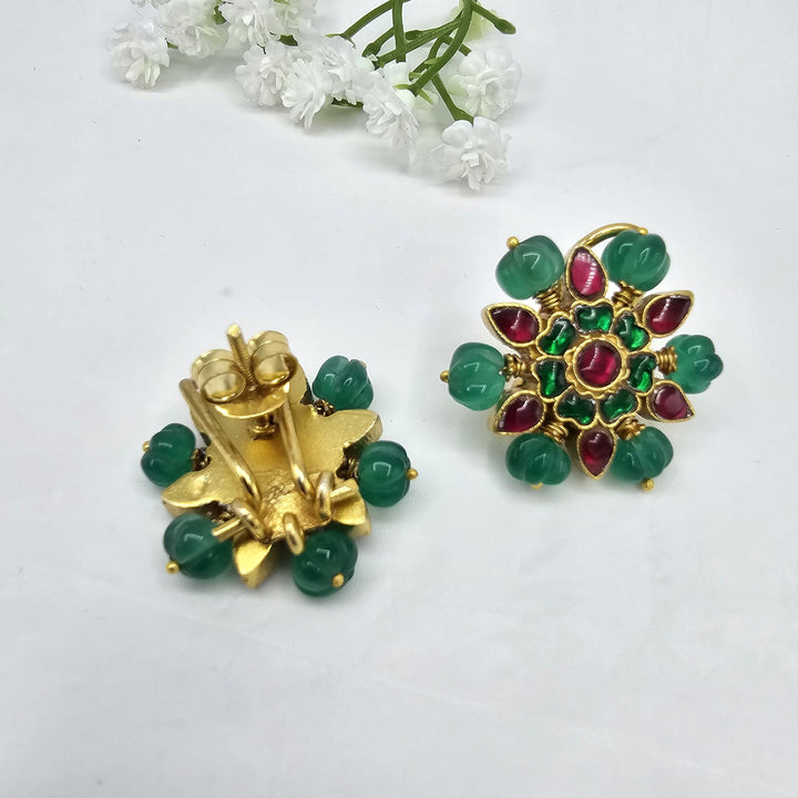 Kundan Pumpkin studs
