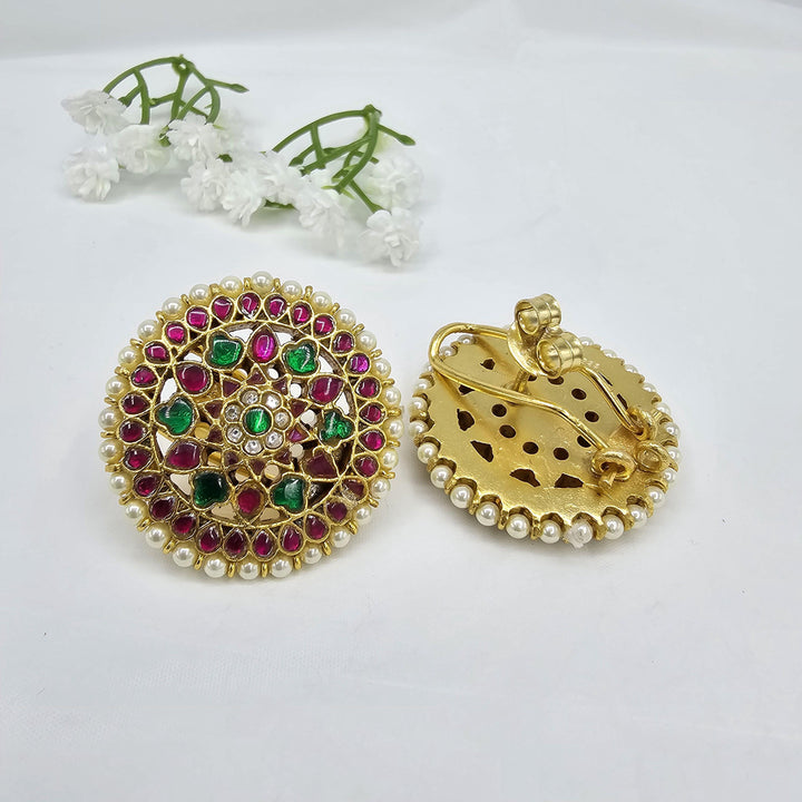 92.5 Silver Kundan studs