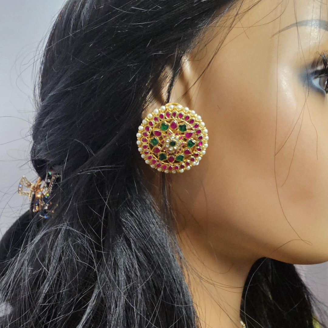 92.5 Silver Kundan studs