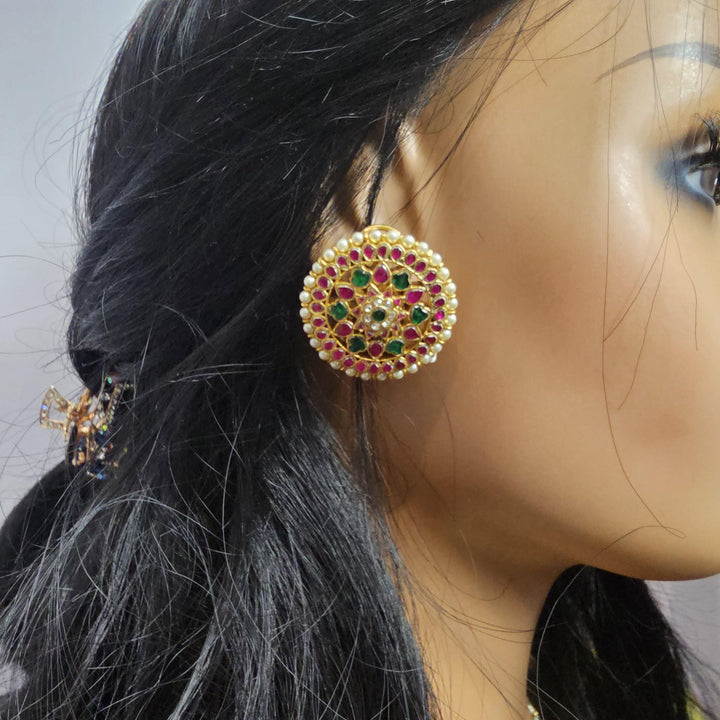 92.5 Silver Kundan studs