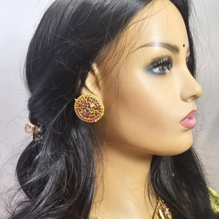 92.5 Silver kundan Studs,