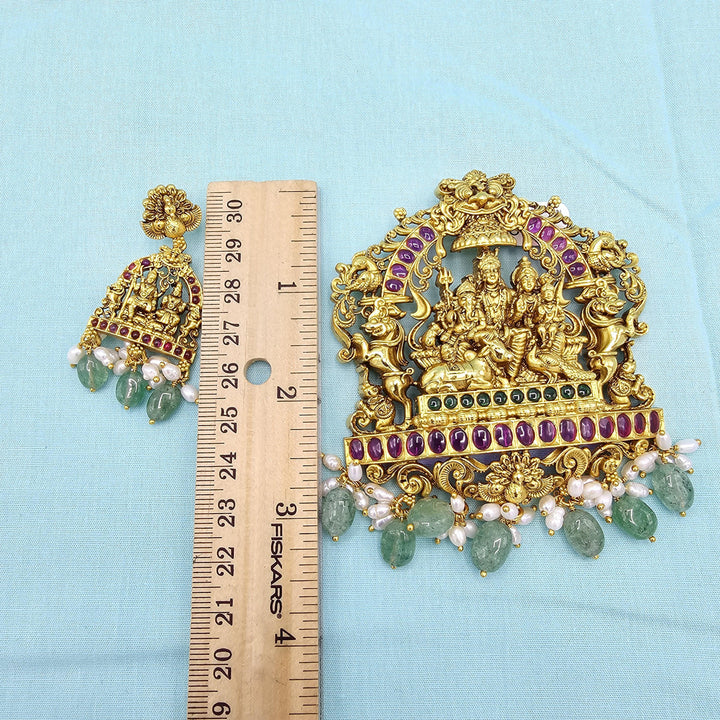 silver Shiva Parvathi family