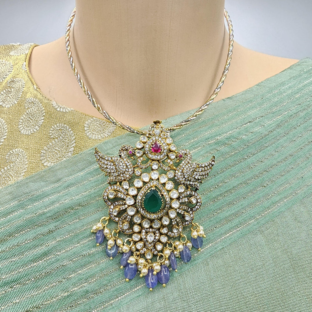Victorian Tanzanite pendant set