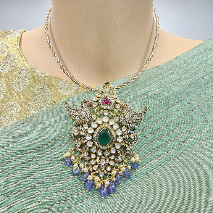 Victorian Tanzanite pendant set