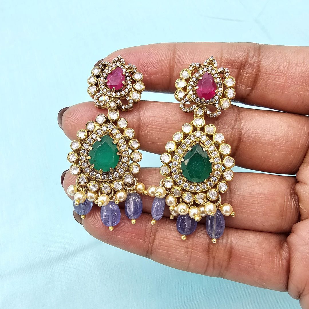 Victorian Tanzanite pendant set