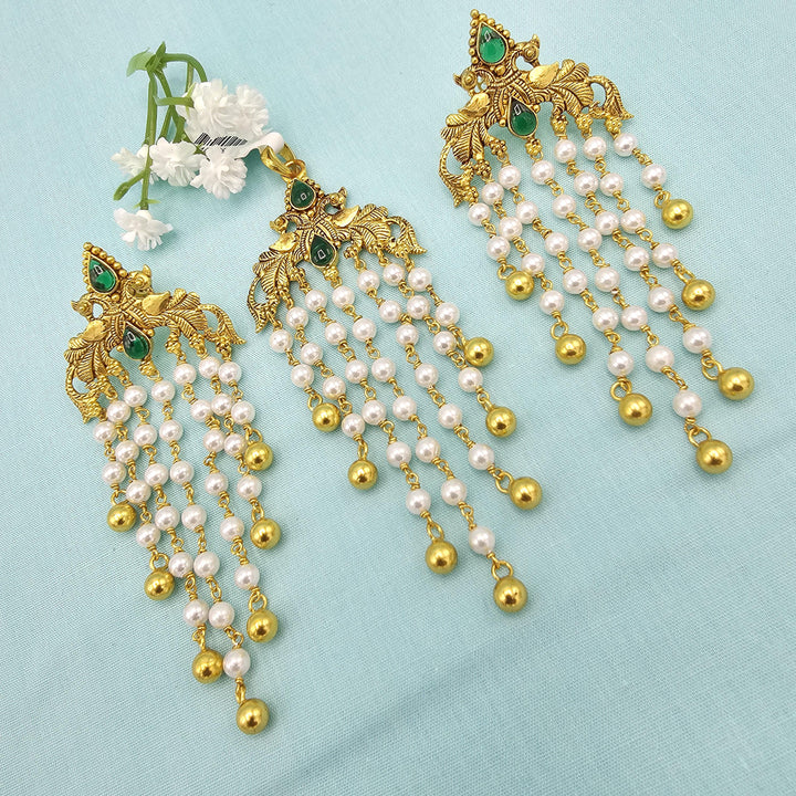 gREEN silver pearl pendant