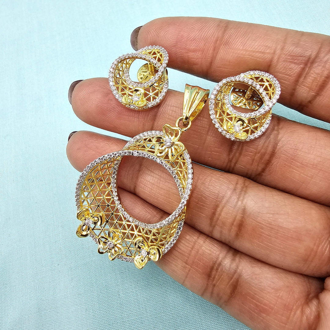 92.5 Mesh CZs pendant