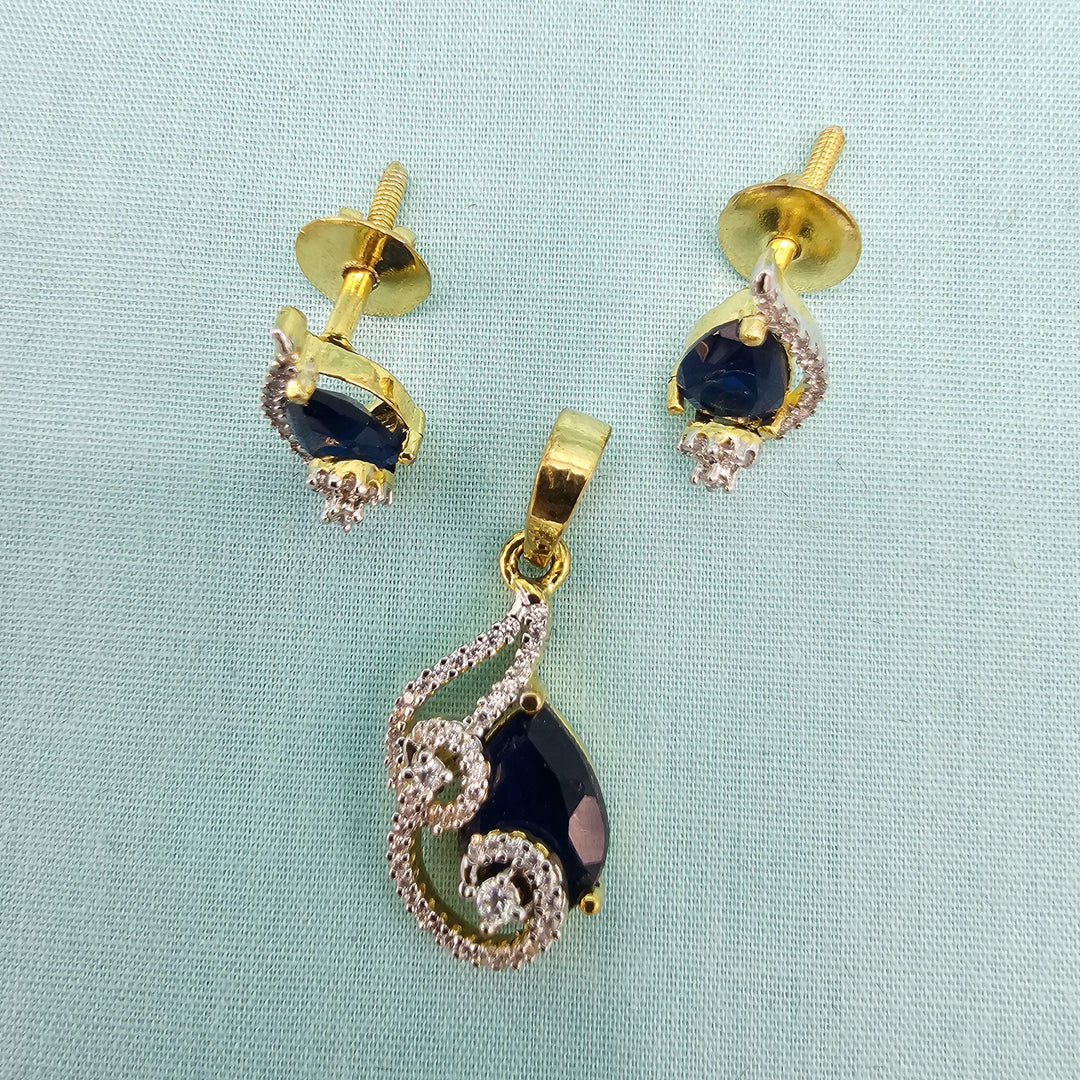 CZs Sapphire pendants set