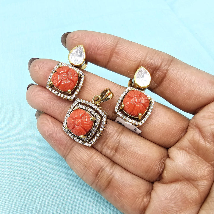 Moissanite Coral pendants