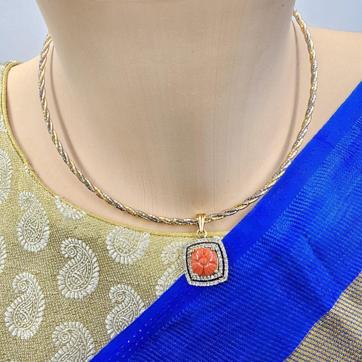 Moissanite Coral pendants