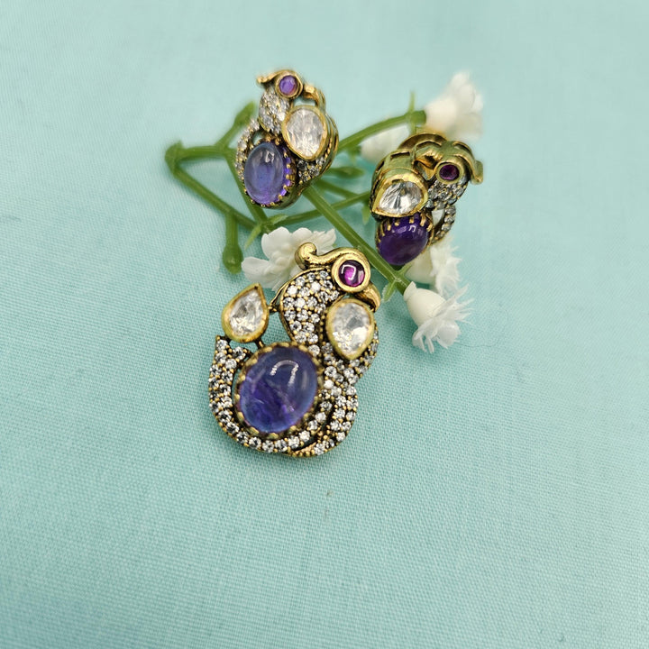 Amethyst silver Pendant set
