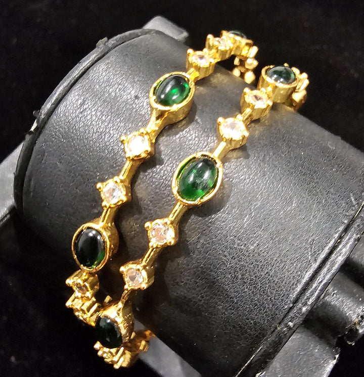 Green Pota Bangle set