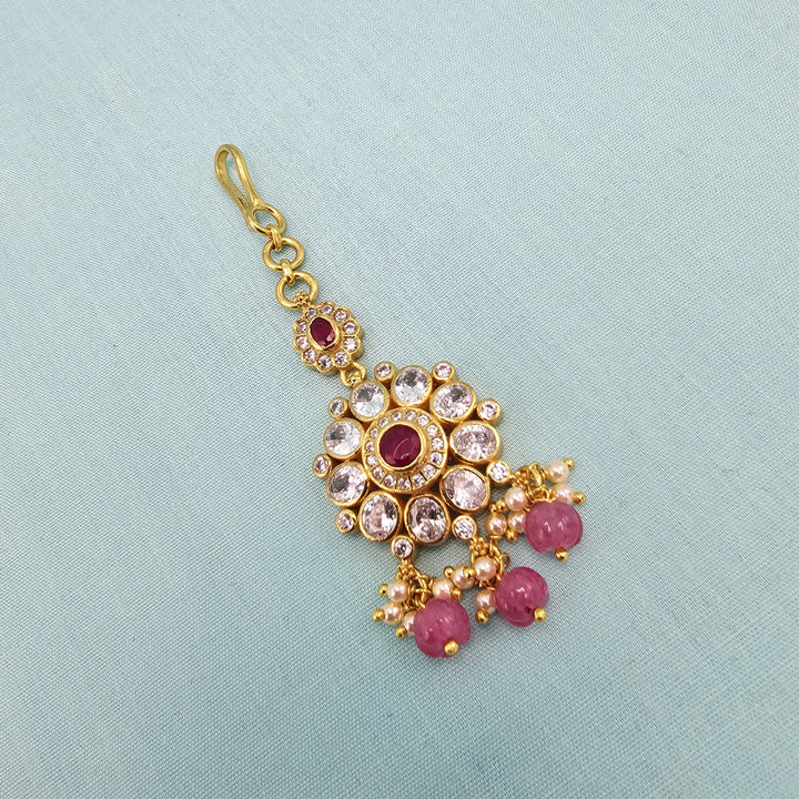 Pink cz Tikka