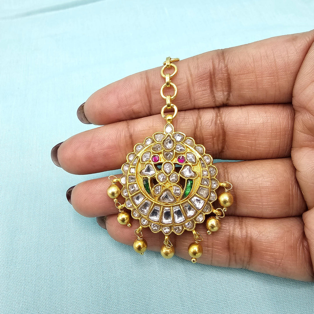 Silver Kundan Tikka