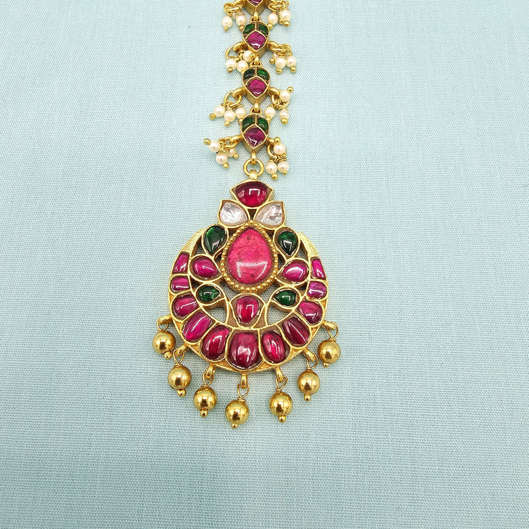 Silver Kundan Tikka