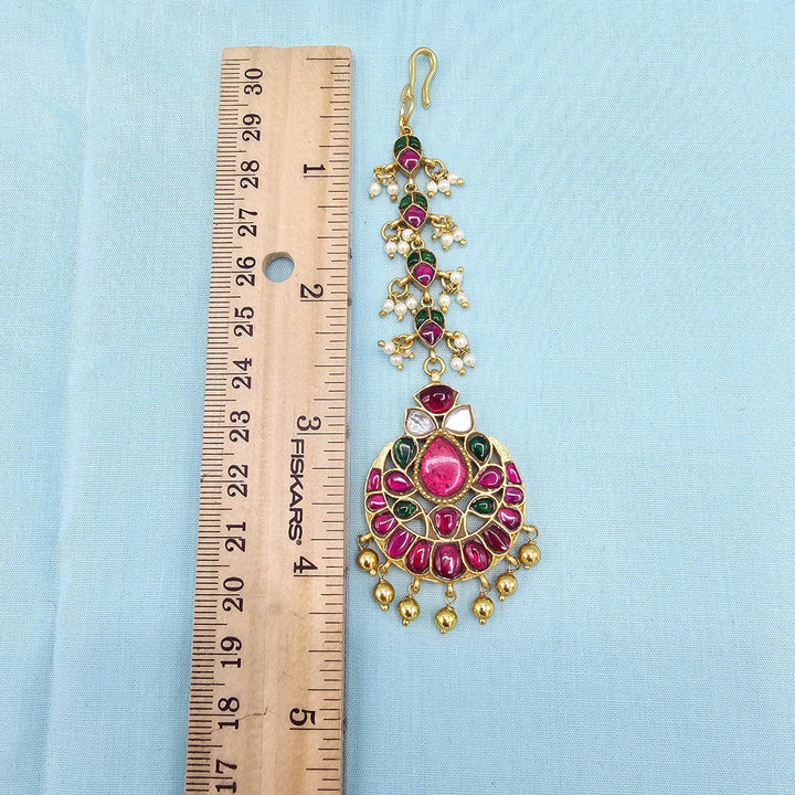 Silver Kundan Tikka