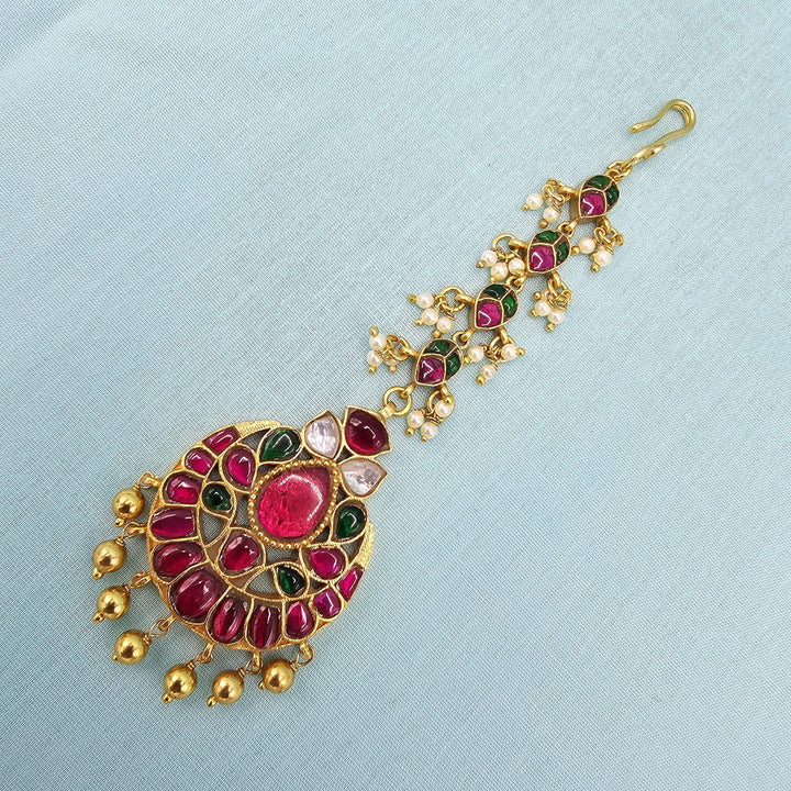 Silver Kundan Tikka