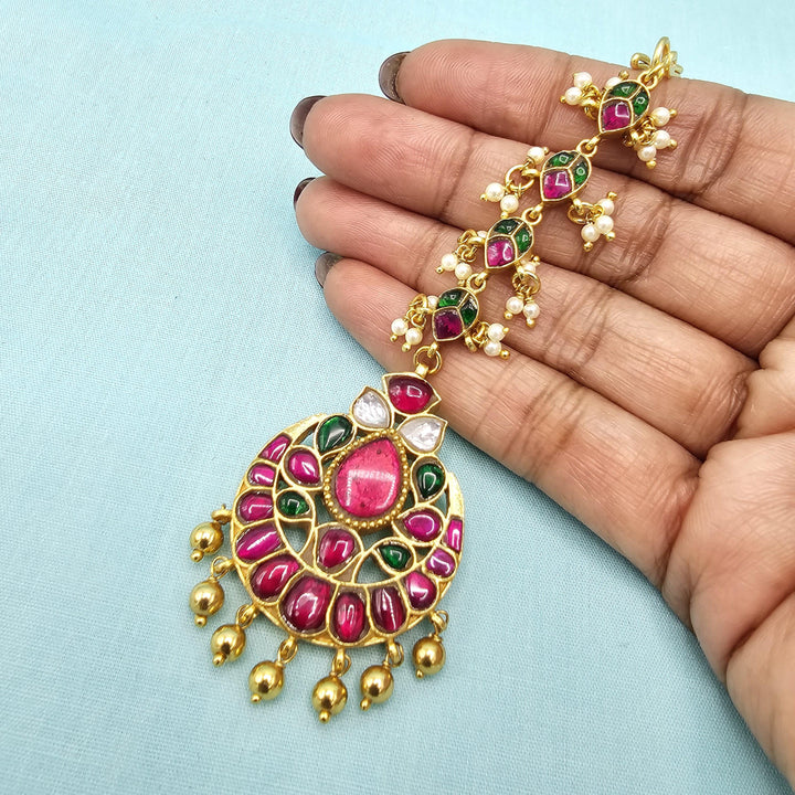 Silver Kundan Tikka