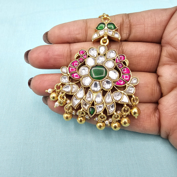 Silver Kundan Tikka