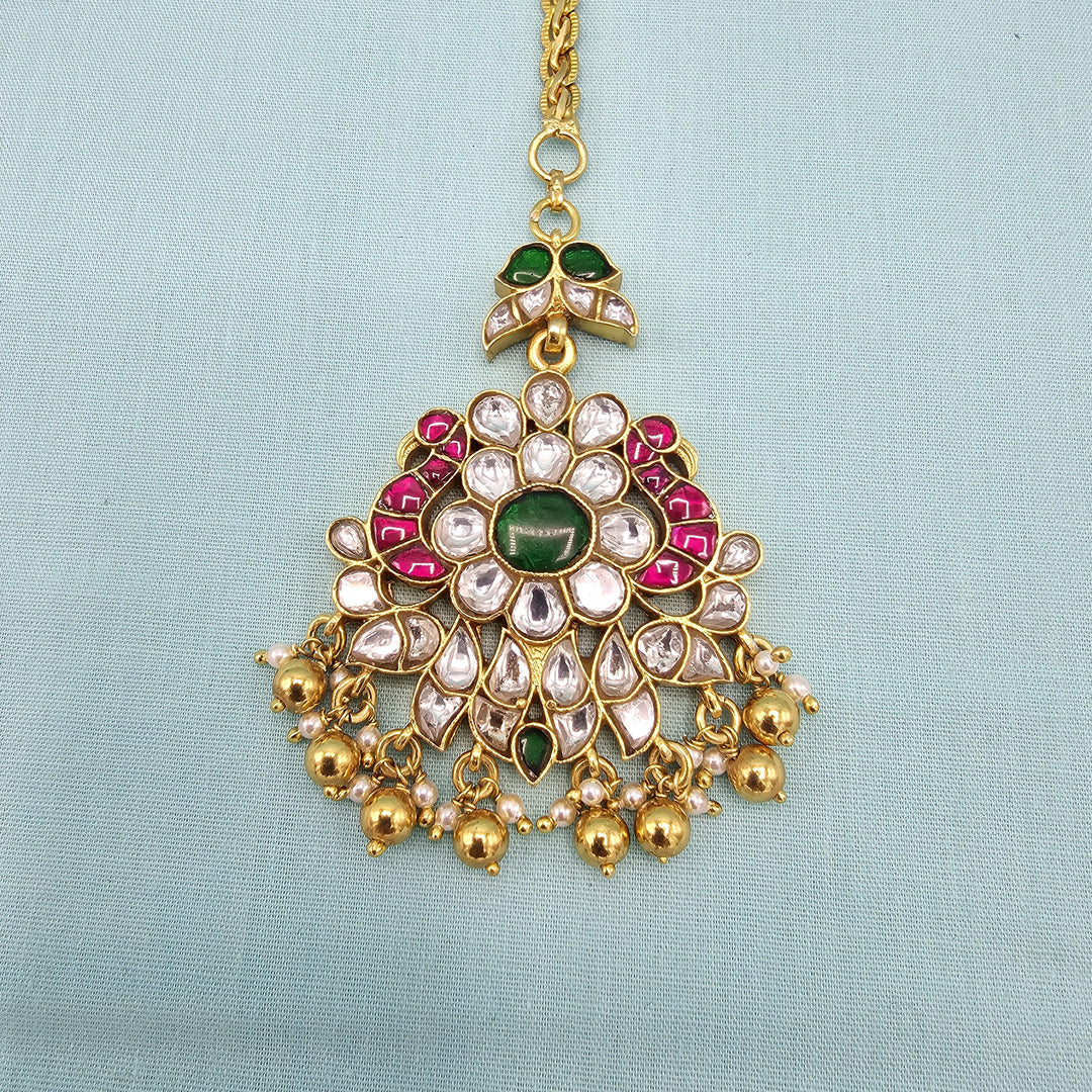 Silver Kundan Tikka