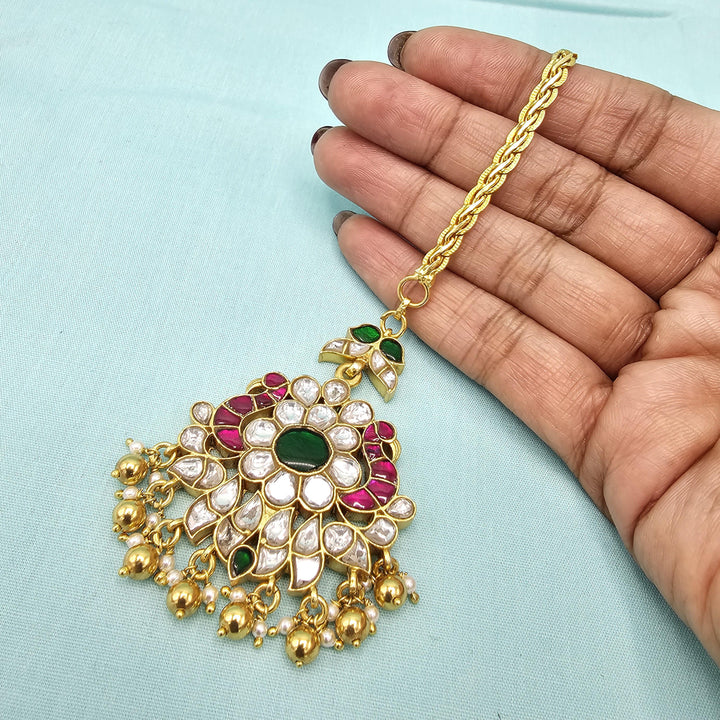 Silver Kundan Tikka