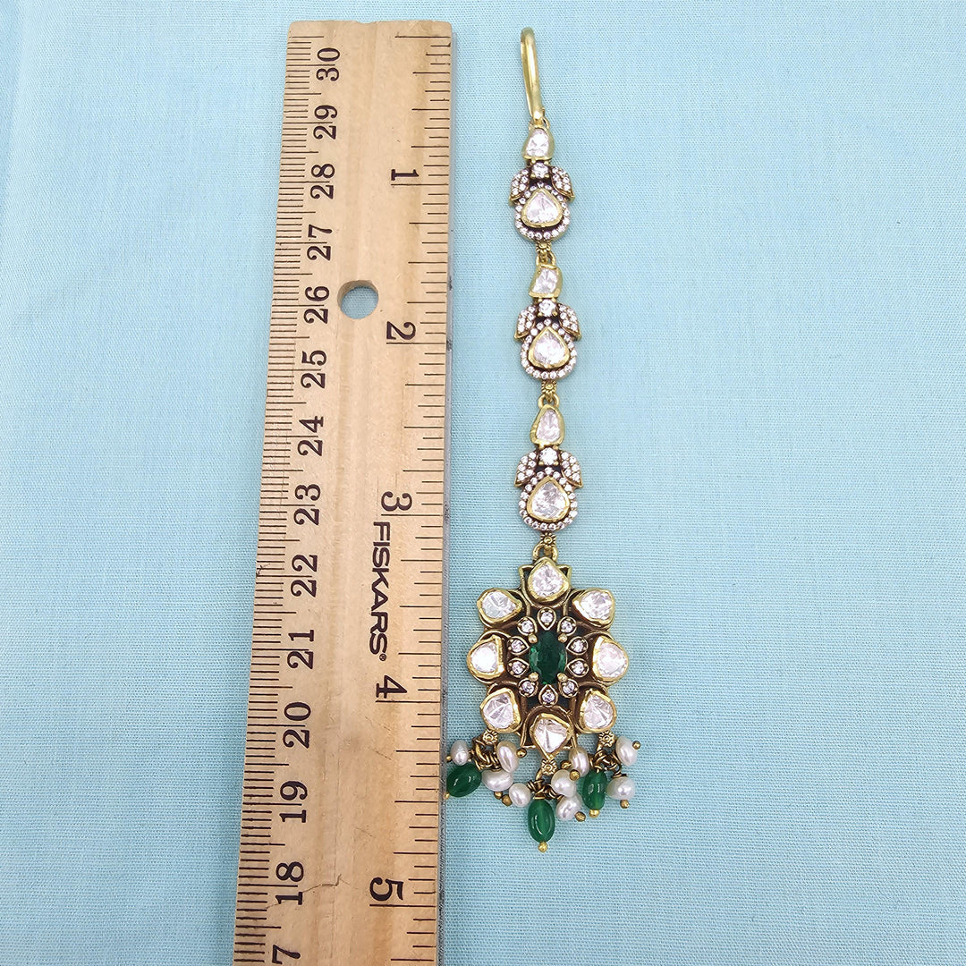 Green Moissanite Tikka