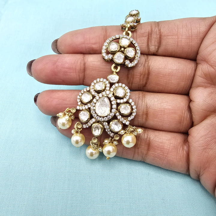 Silver Moissanite Tikka