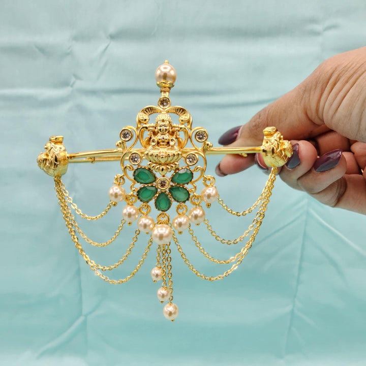 Silver cz Lakshmi Armlet