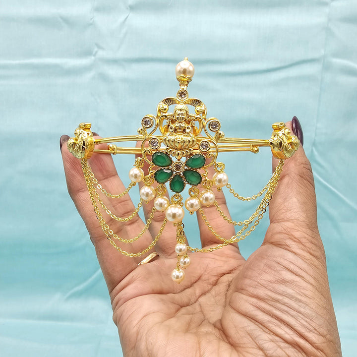 Silver cz Lakshmi Armlet