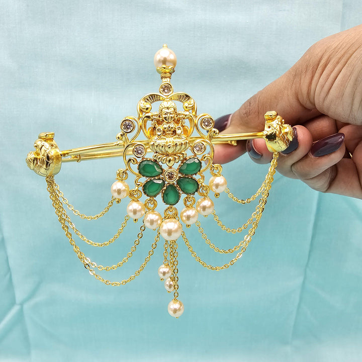 Silver cz Lakshmi Armlet
