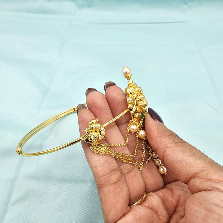 Silver cz Lakshmi Armlet