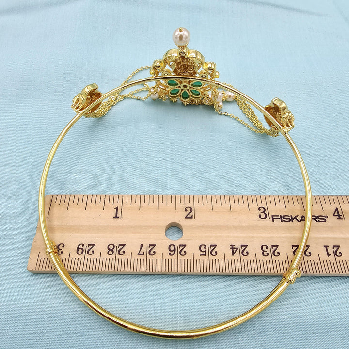 Silver cz Lakshmi Armlet