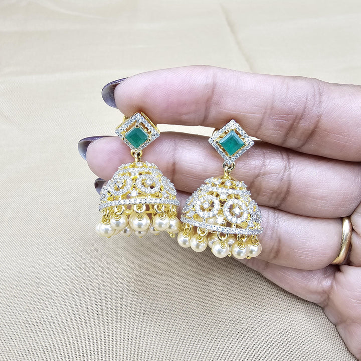 short Emerald necklace set