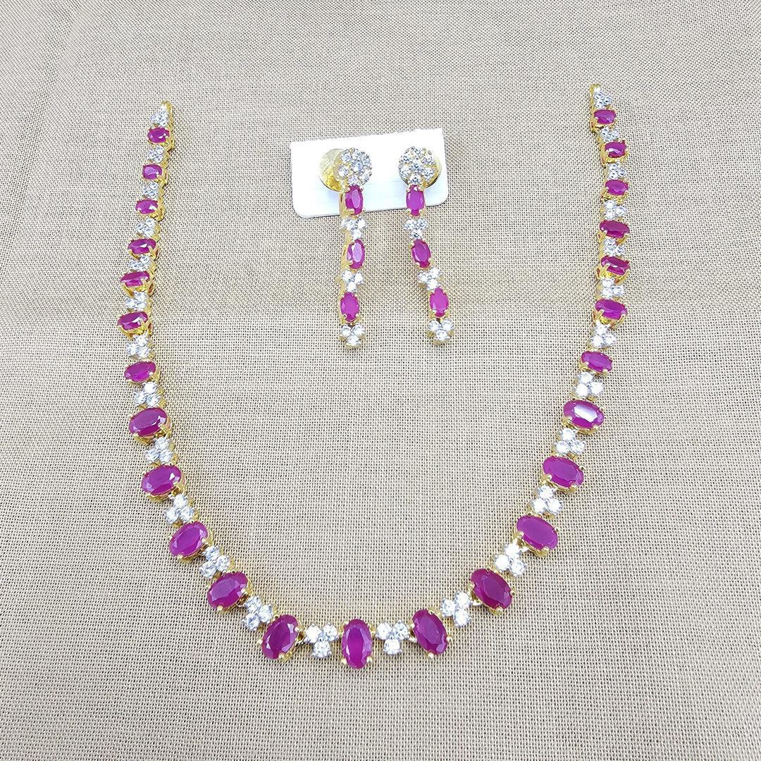 Ruby necklace set