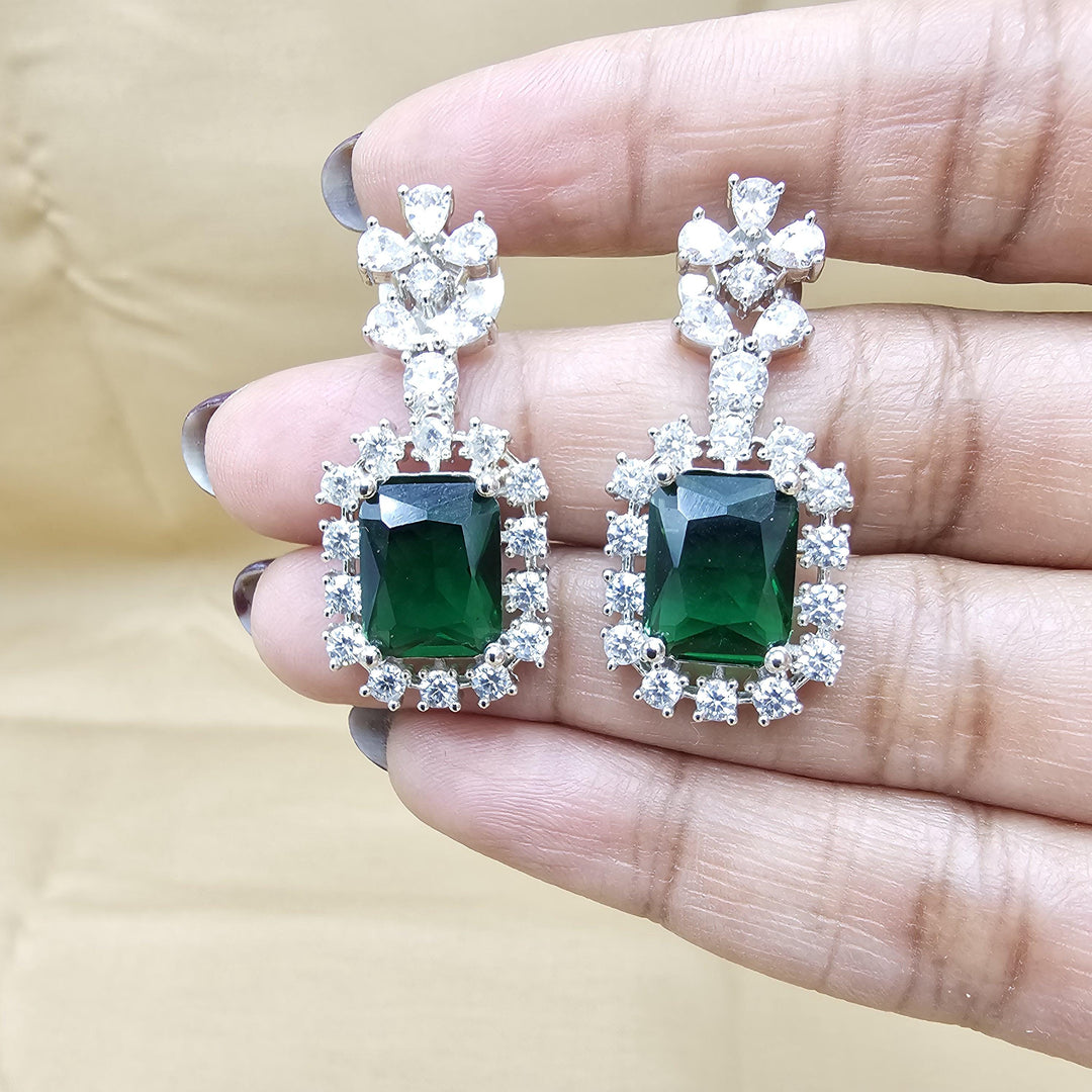 Emerald Rhodium set