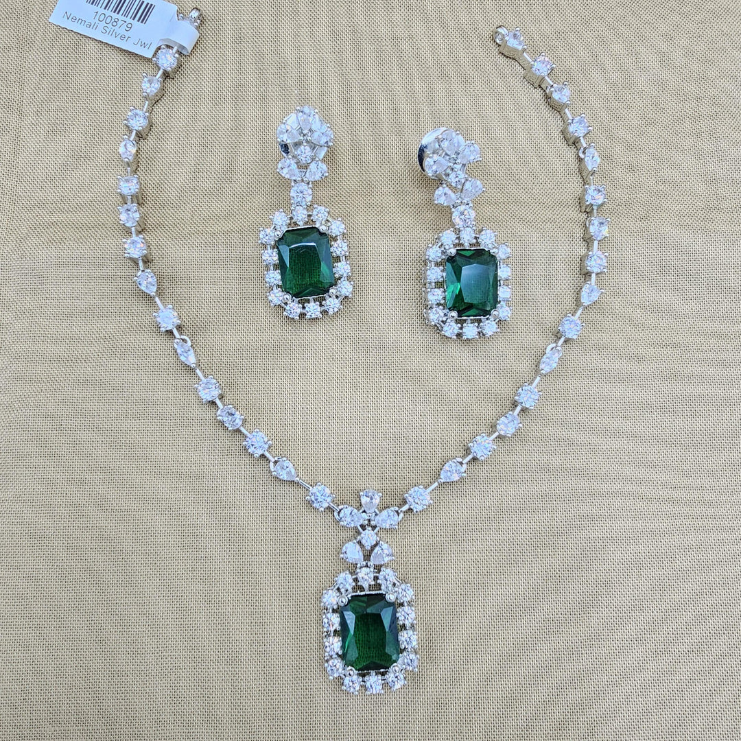 Emerald Rhodium set