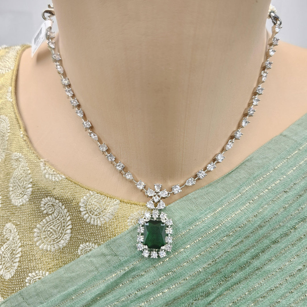 Emerald Rhodium set