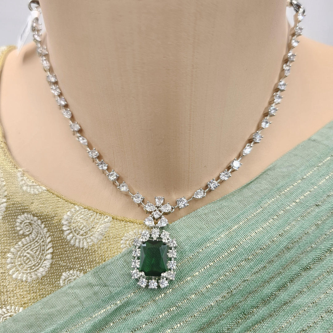 Emerald Rhodium set
