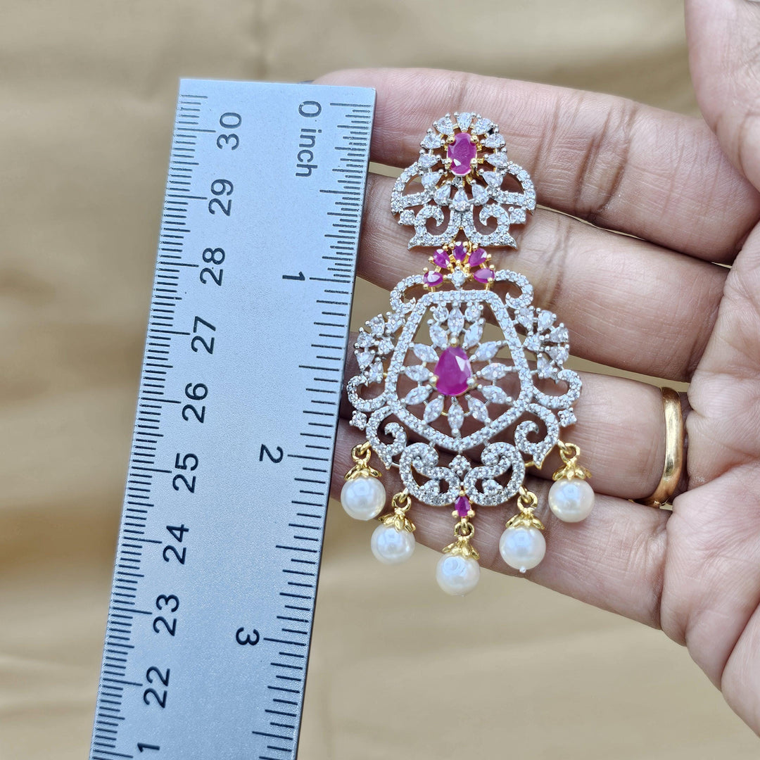 Silver Diamond Rep earrings