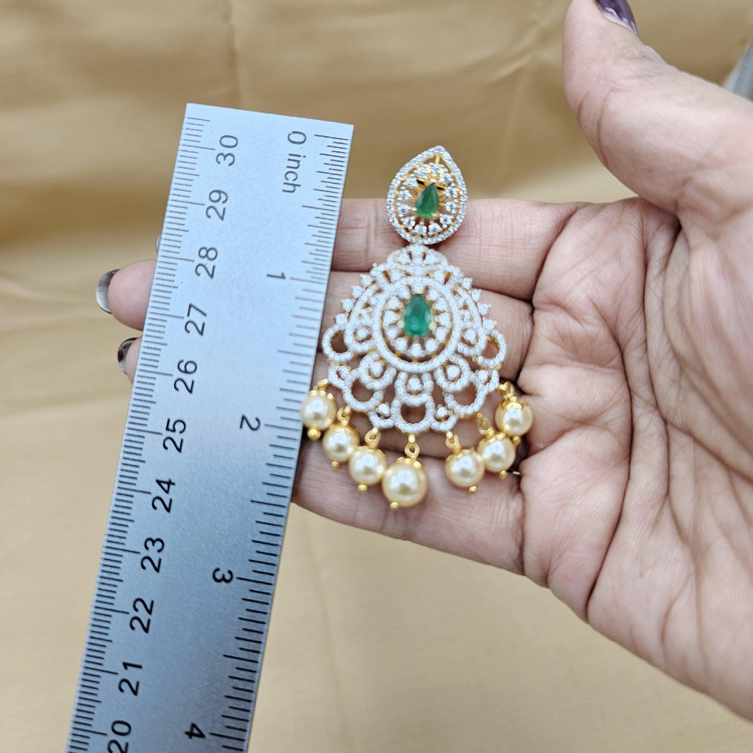 92.5 Silver Diamond Rep earrings, Party-wear Silver earring, Silver Jhumka, Premium Cz Bali, 92.5 Hallmark, Indian wedding jewelry.