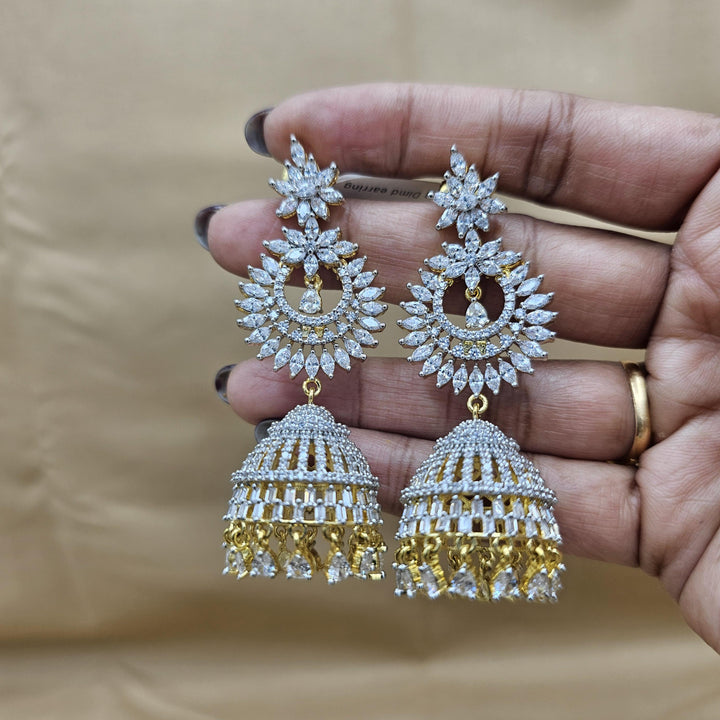 Party-wear WHITE Jhumka