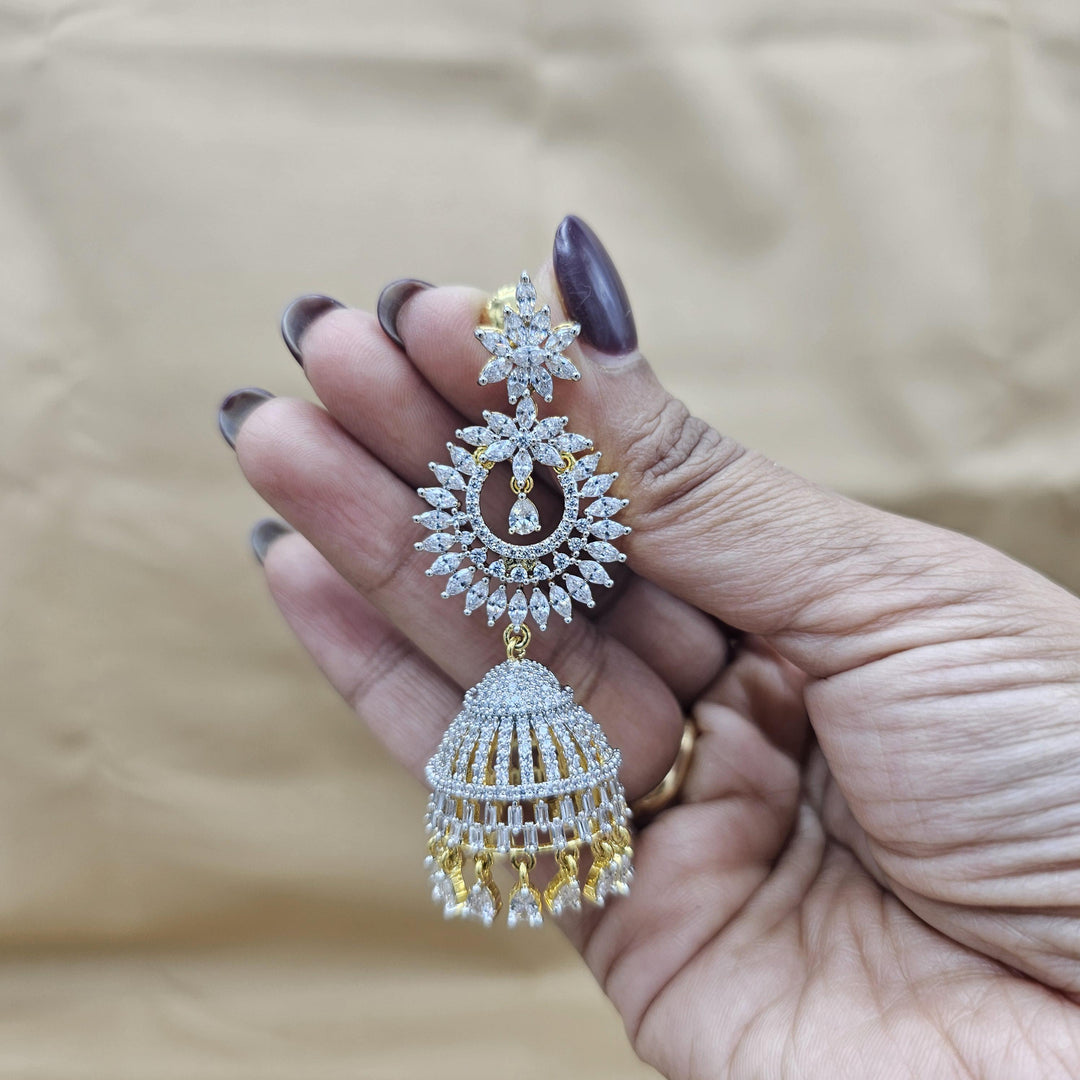 Party-wear WHITE Jhumka