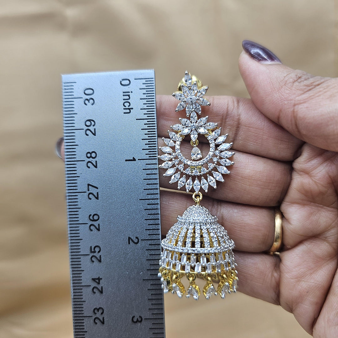 Party-wear WHITE Jhumka