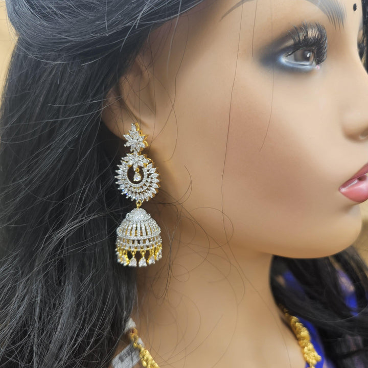 Party-wear WHITE Jhumka