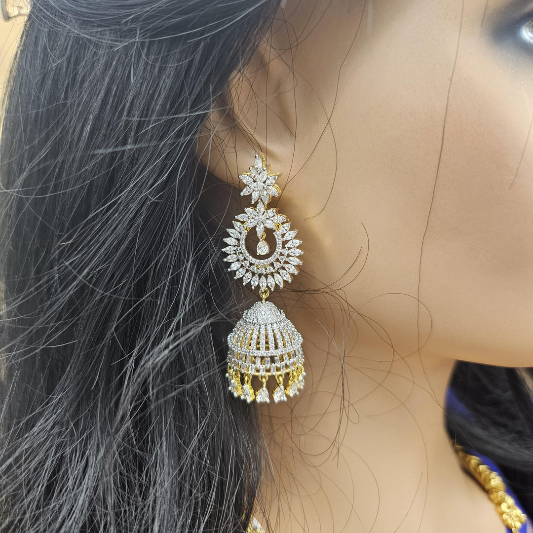 Party-wear WHITE Jhumka