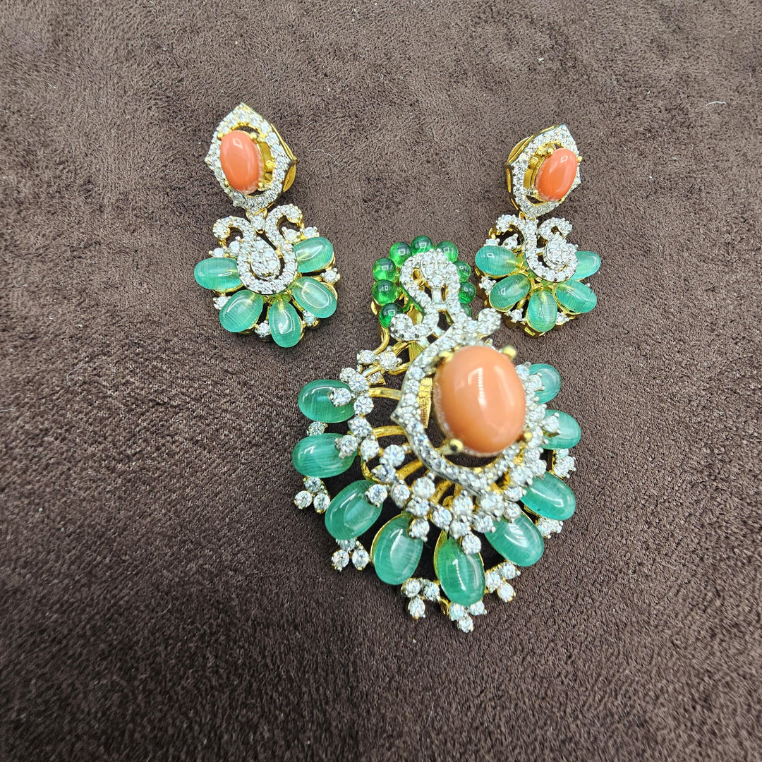 coral Pendant set