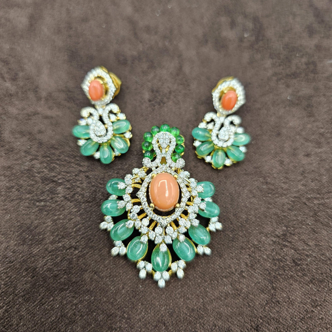 coral Pendant set